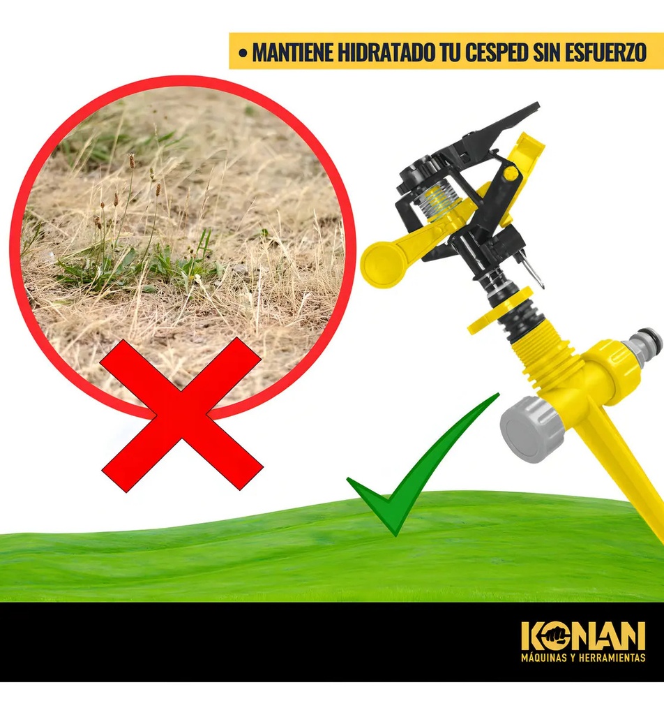 Regador Por Micro Pulverizado Estaca Konan 360° Jardin Riego