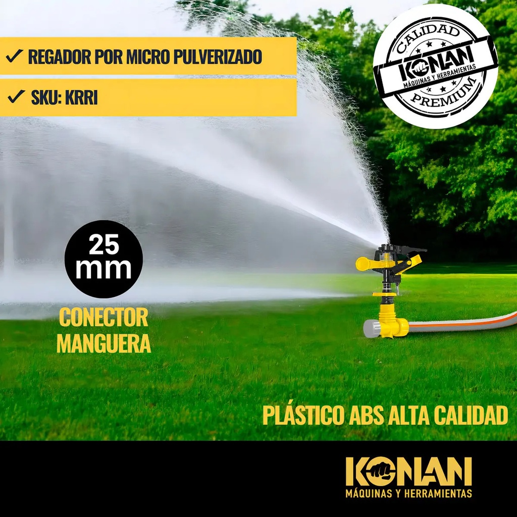 Regador Por Micro Pulverizado Estaca Konan 360° Jardin Riego