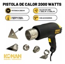 Pistola De Calor 2000w Konan + 5 Accesorios Temp 380°- 600° Negro