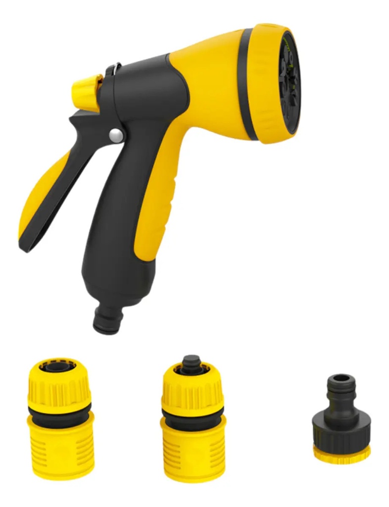 Pistola De Riego Con 3 Accesorios 1/2 Konan 8 Opciones
