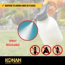 Pulverizador Manual Konan 1.5l Boquilla Ajustable Jardín Limpieza Blanco
