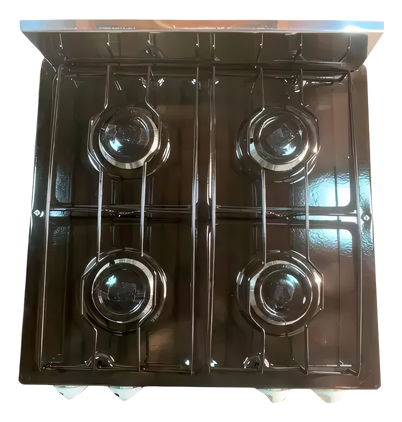 Anafe Cocina 4 Hornallas Enlozado Quemador Aluminio Negro