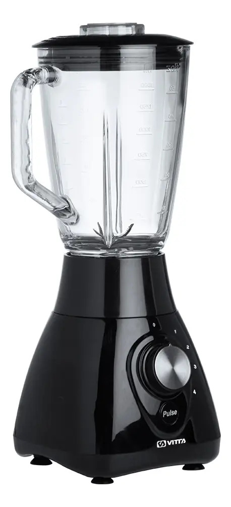 Licuadora Vertical Vitta 4 Velocidades Jarra Vidrio 4v Negro Negro