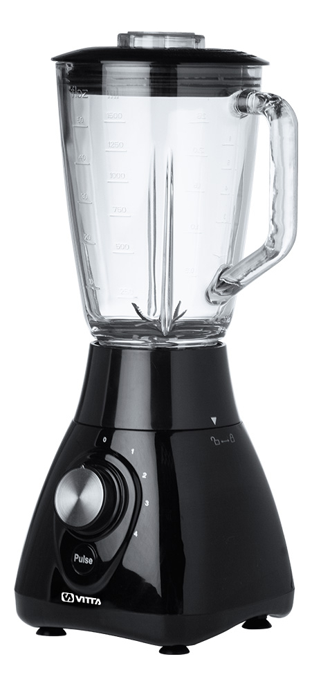 Licuadora Vertical Vitta 4 Velocidades Jarra Vidrio 4v Negro Negro