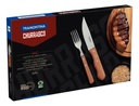 Juego De Barbacoa Tramontina Dynamic De Madera 12 Piezas Marrón Claro