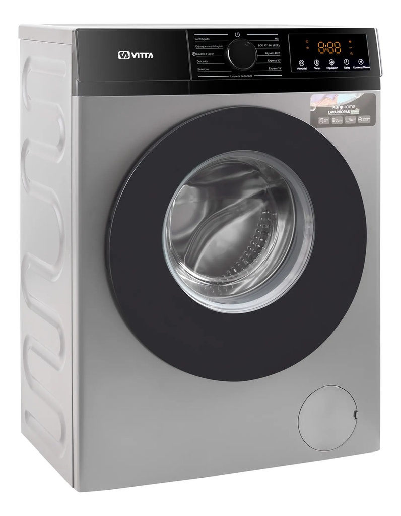 Lavarropas Vitta Inverter 6kg Silver 1200 Rpm Vit-wmcfwt Blanco