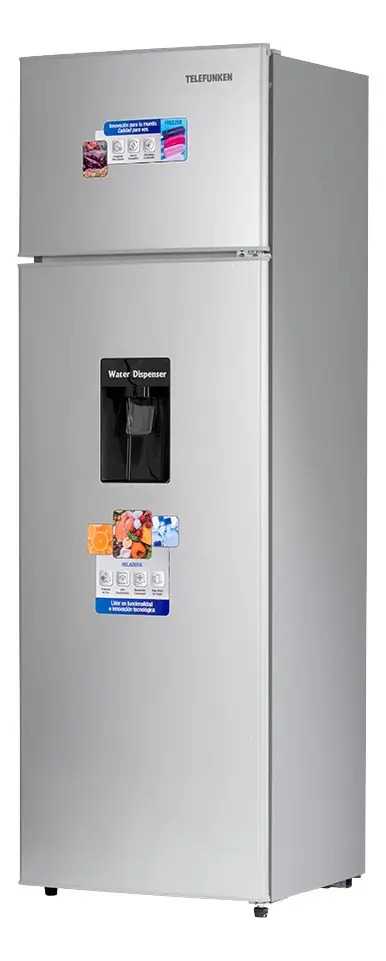 Telefunken Heladera Con Dispenser 300l Silver Tfk-hd300d Gris