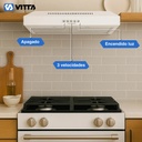 Extractor Purificador De Cocina 2 En 1 60cm Vitta Blanco