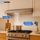Extractor Purificador De Cocina 2 En 1 60cm Vitta Acero Inox Acero Inoxidable