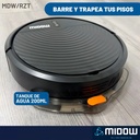 Aspiradora Robot Midow Wifi Smart Trapeador 3 Modos Limpieza Negro