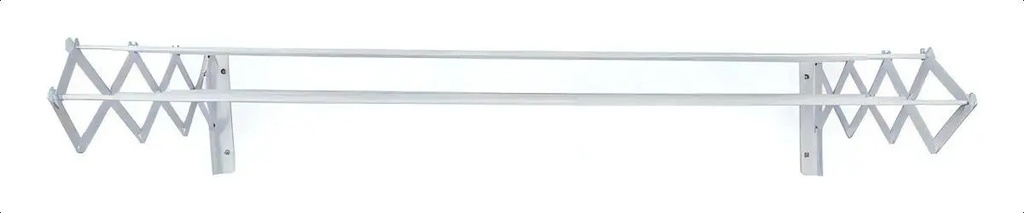 Tendedero Tender Mor De Pared Ropa Plegable Acero 1 Metro Blanco