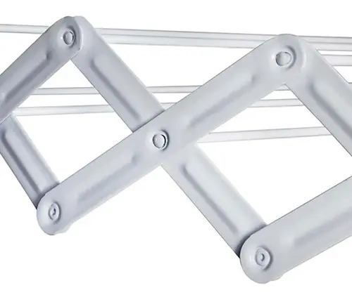 Tendedero Tender Mor De Pared Ropa Plegable Acero 1 Metro Blanco
