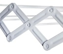Tendedero Tender Mor De Pared Ropa Plegable Acero 1 Metro Blanco