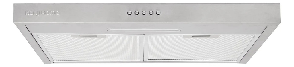 Extractor Purificador De Cocina Led Kanji Con Y Sin Salida Plateado
