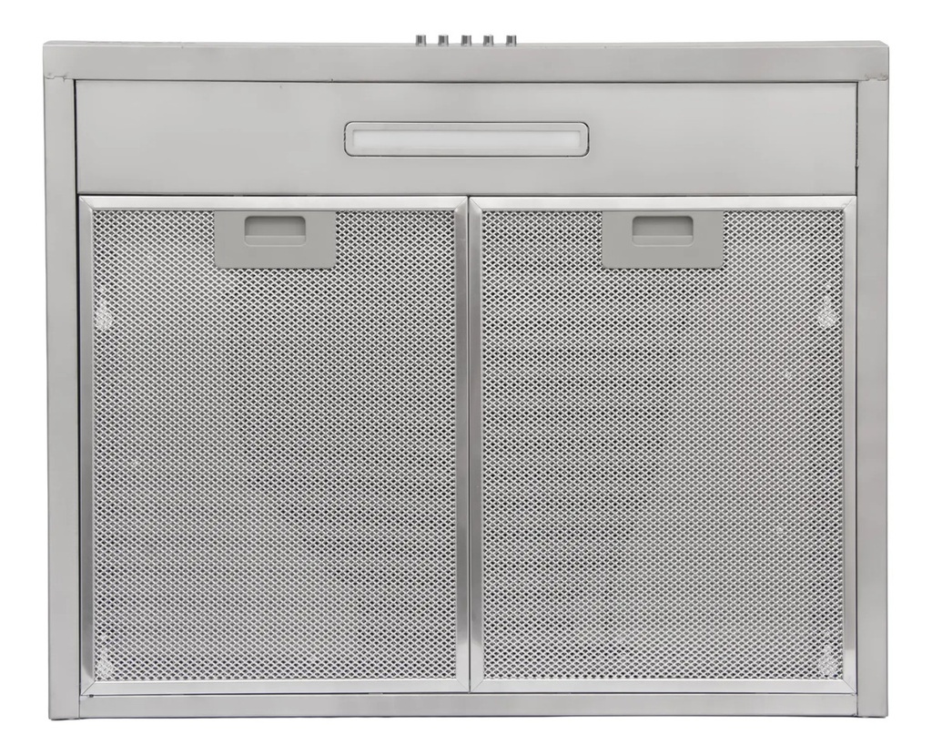 Extractor Purificador De Cocina Led Kanji Con Y Sin Salida Plateado