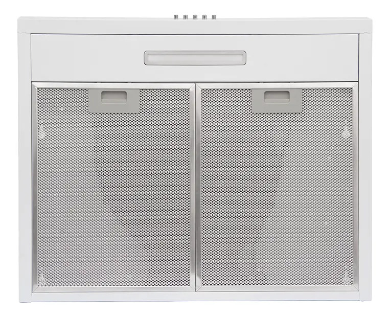 Extractor Purificador De Cocina 3v Luz Led 120w Doble Filtro Aluminio Apto Con Y Sin Salida Kanjihome Blanco Kjh-airextpuri120w