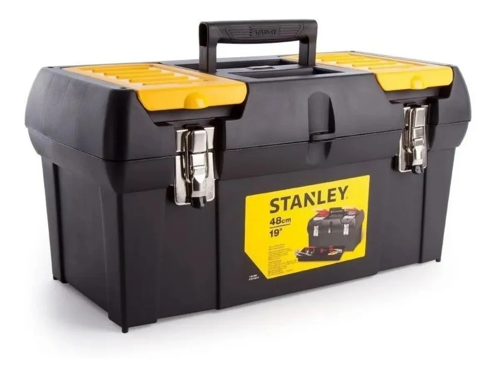 Caja De Herramientas Stanley 1-92-066 De Plástico 26cm X 48.9cm X 24.8cm Negra Y Amarilla Negro/amarillo