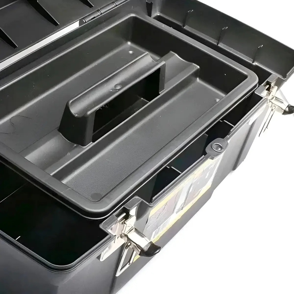 Caja De Herramientas Stanley 1-92-066 De Plástico 26cm X 48.9cm X 24.8cm Negra Y Amarilla Negro/amarillo