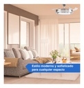 Ventilador Kanji De Techo Retractil C/luz Calida Y Fria 6vel 1.07 M 50 Plateado Transparentes Plástico 4