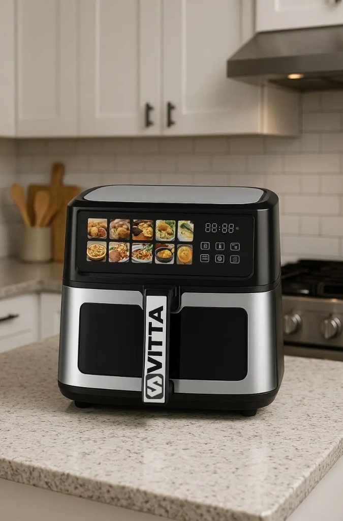 Freidora De Aire Sin Aceite Vitta Digital 11 Litros 2200w Acero Inoxidable