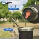 Termo Eléctrico Vitta 1 Litro 2 En 1 Mate Y Bombilla