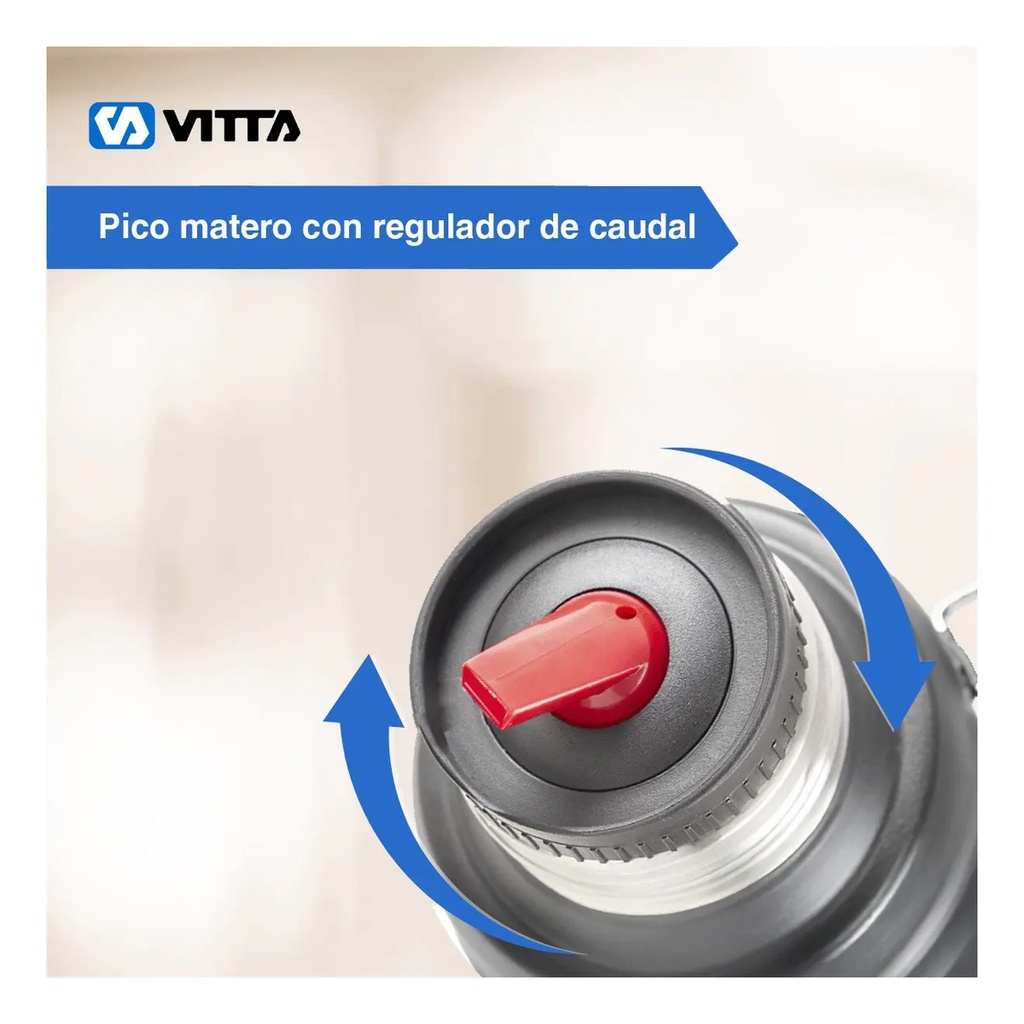 Termo Eléctrico Vitta 1 Litro 2 En 1 Mate Y Bombilla