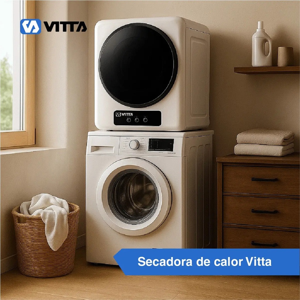 Secarropas Por Calor Vitta 4kg Panel Digital 4 Programas Blanco