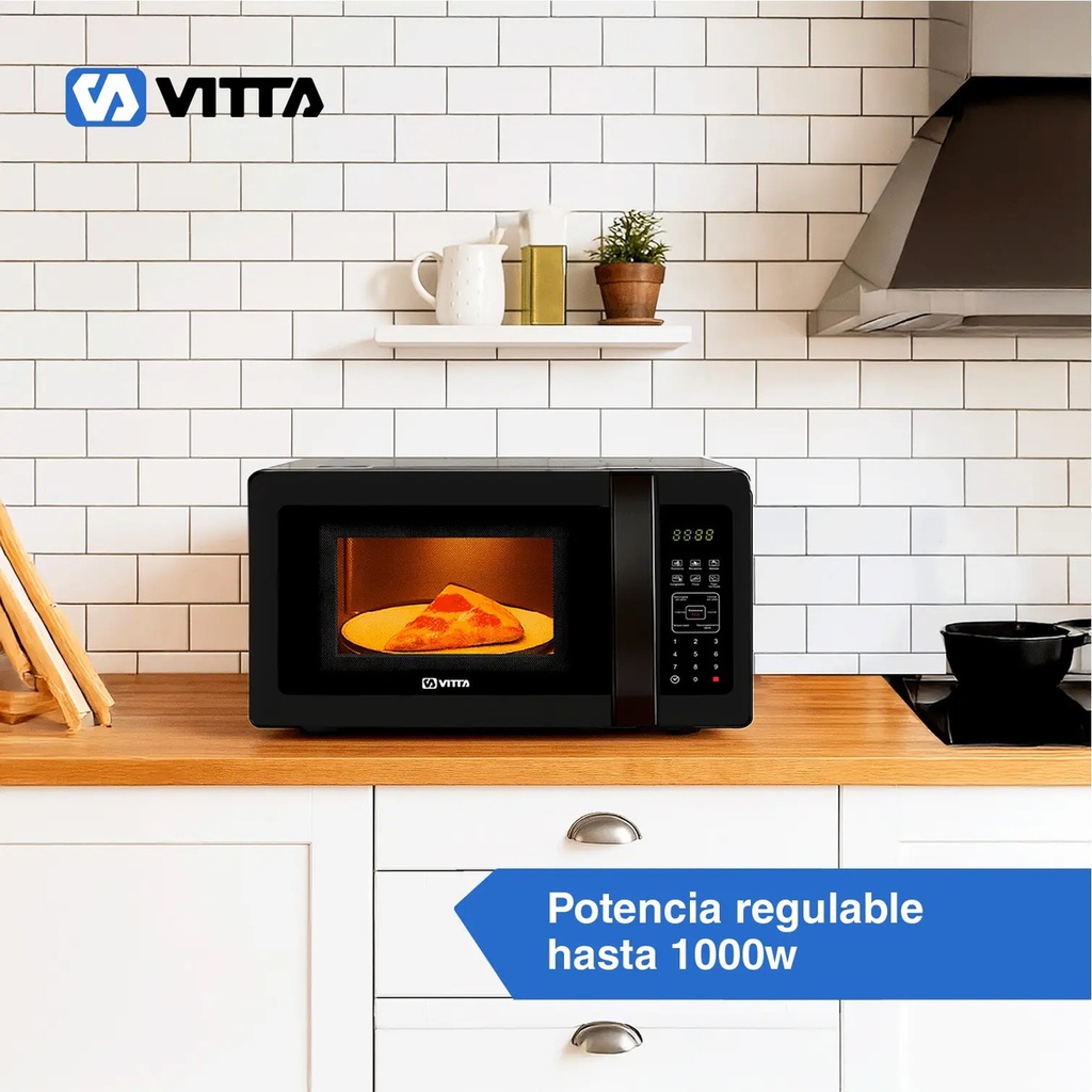 Microondas Vitta Panel Digital 23l Vit-mw2xlx001 1000w Negro