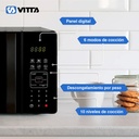 Microondas Vitta Panel Digital 23l Vit-mw2xlx001 1000w Negro