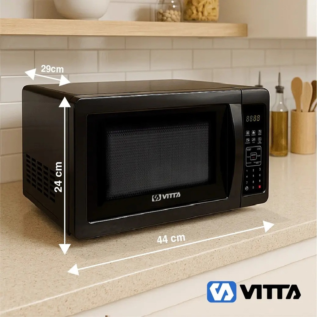 Microondas Vitta Panel Digital 23l Vit-mw2xlx001 1000w Negro