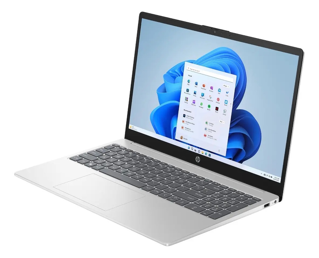 Notebook Hp Amd Ryzen 5 7520u 512gb 15.6  Full Hd Silver Plateado