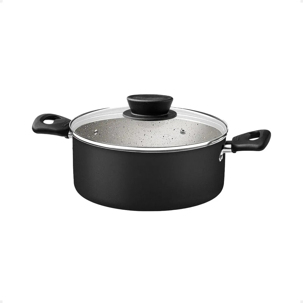 Bateria De Cocina Tramontina Antiadherente Linz 4pzs Negro Negro