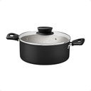 Bateria De Cocina Tramontina Antiadherente Linz 4pzs Negro Negro