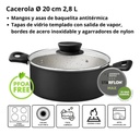 Bateria De Cocina Tramontina 11pz Linz Negro Teflon Negro Negro