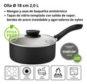 Bateria De Cocina Tramontina 11pz Linz Negro Teflon Negro Negro