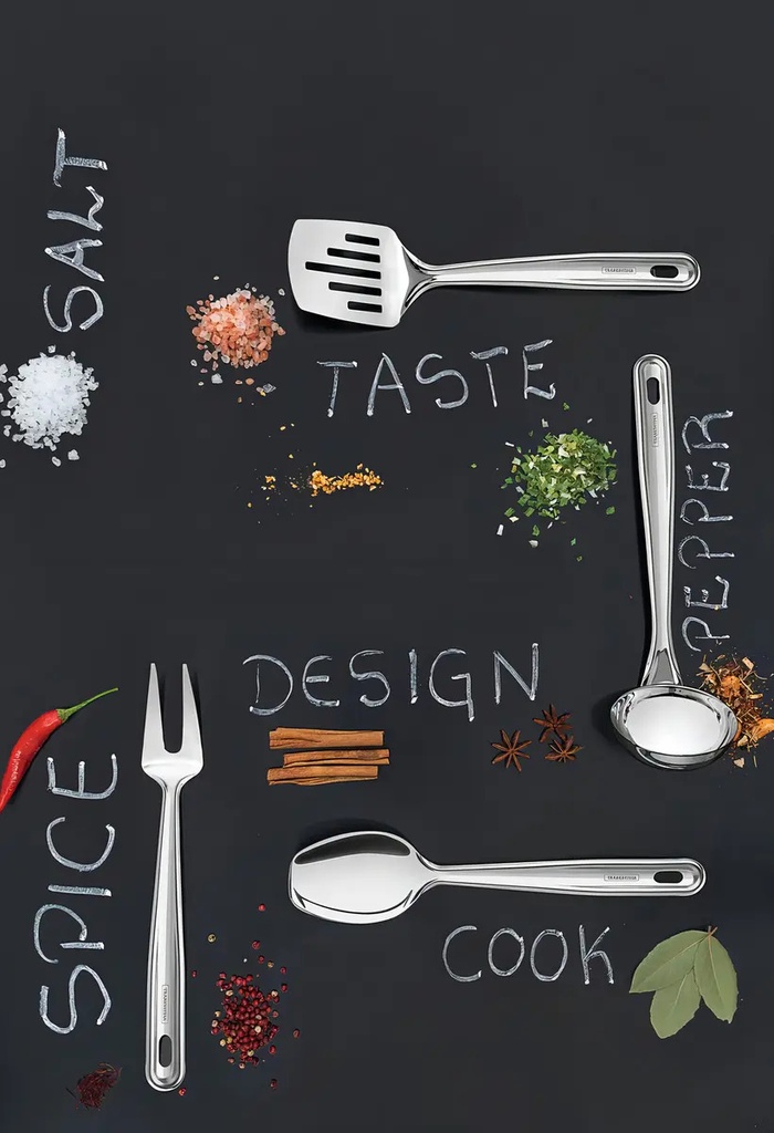 Set 4 Utensilios Cocina Tramontina Extrata Acero Inoxidable