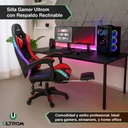 Silla Gamer Luz Rgb Ultrom Respaldo Reclinable Ergonomica