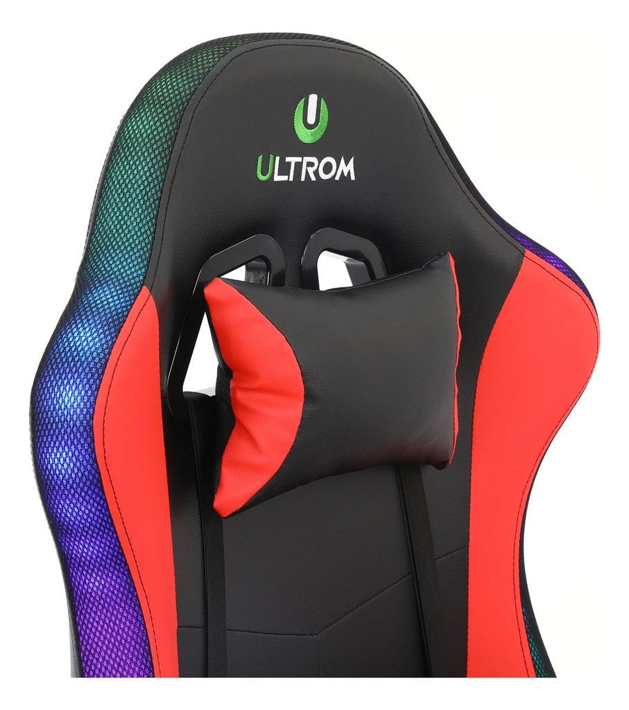 Silla Gamer Luz Rgb Ultrom Respaldo Reclinable Ergonomica