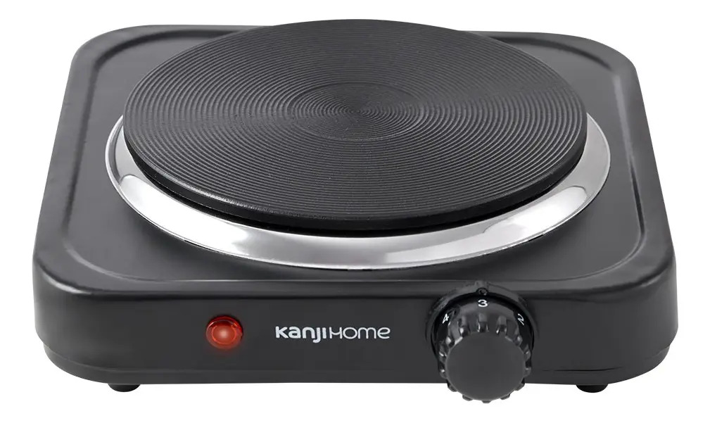 Anafe Eléctrico Kanji 1h Negro 1100w Kjh-hp1000bdd