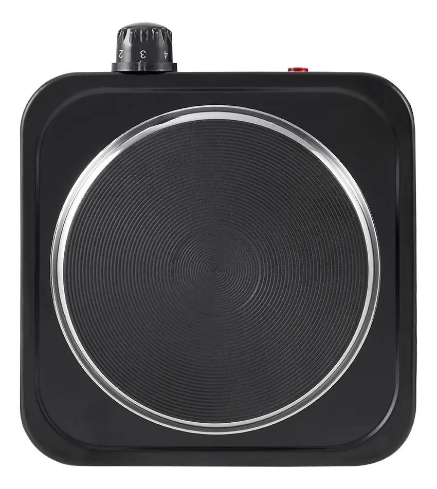 Anafe Eléctrico Kanji 1h Negro 1100w Kjh-hp1000bdd