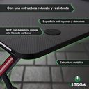 Escritorio Gamer Con Rgb Ultrom Fibra De Carbono Gt-2309 Negro