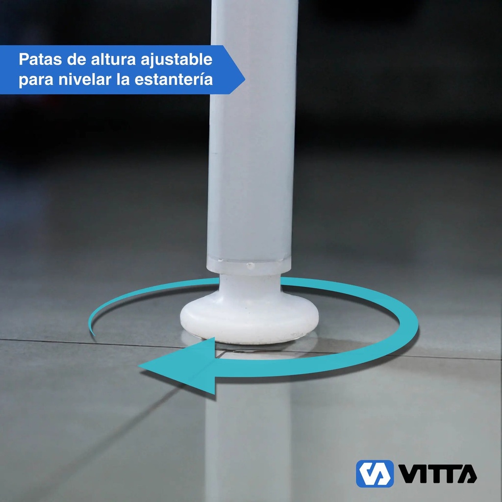 Mueble Organizador De Baño Vitta Inodoro 3 Estantes Bastidor Blanco