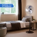 Ventilador Kanjihome 18 De Pie 90w 1.50m 1 En 1 Kjh-fh1311 45.72 Cm 50 Gris Azul Metal 3