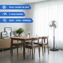 Ventilador Kanjihome 18 De Pie 90w 1.50m 1 En 1 Kjh-fh1311 45.72 Cm 50 Gris Azul Metal 3