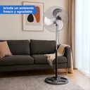 Ventilador Kanjihome 18 De Pie 90w 1.50m 1 En 1 Kjh-fh1311 45.72 Cm 50 Gris Azul Metal 3