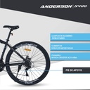 Bicicleta Mtb Anderson S400 R29, 21v Freno A Disco, Con Suspensión, Color Negro/verde/blanco Tamaño Del Cuadro S