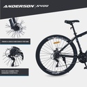 Bicicleta Mtb Anderson S400 R29, 21v Freno A Disco, Con Suspensión, Color Negro/verde/blanco Tamaño Del Cuadro S