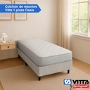 Colchon De Resorte Vitta Oasis 1 Plaza 80x190x23 Blanco
