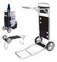 Carrito Mor De Playa Aluminio Para Conservadora Y Reposera Negro