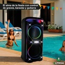 Torre De Sonido Parlante Ultrom Tulum 15000w Luces Led 2x12 Negro